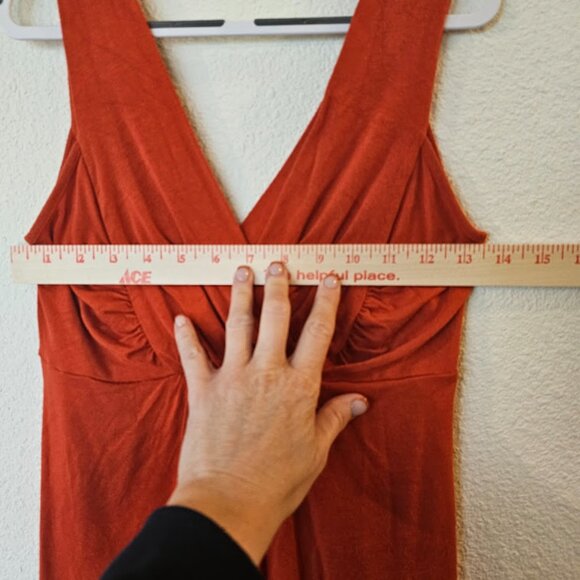 Karen Kane Rust Orange Twist Front Stretch Orange Tank Sleeveless Women XS - Picture 6 of 9